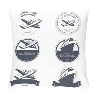 Personality  Vintage Air And Cruise Tours Labels And Badges Pillow Covers