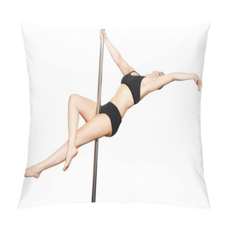 Personality  Young Woman Exercise Pole Dance Pillow Covers