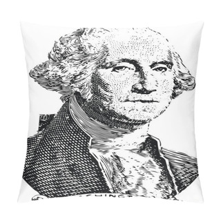 Personality  Washington Portrait (vector) Pillow Covers