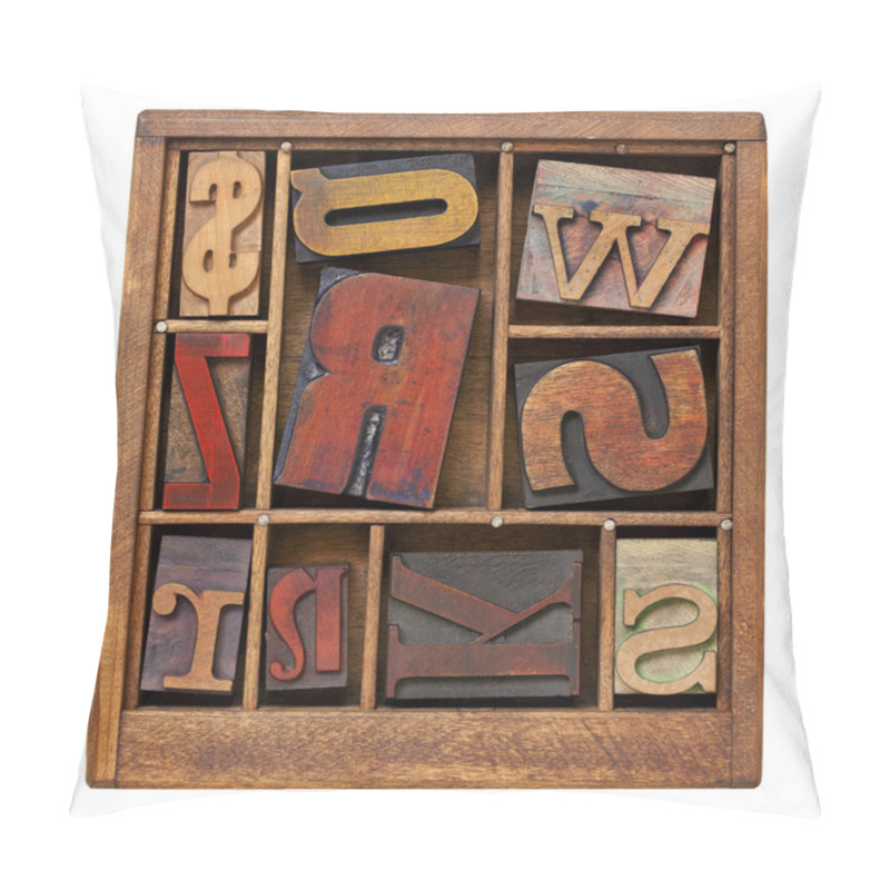 Personality  Vintage Letterpress Printing Blocks Pillow Covers