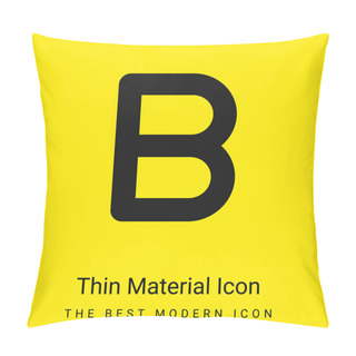 Personality  Beta Minimal Bright Yellow Material Icon Pillow Covers
