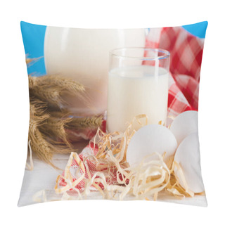 Personality  Fresh Milk In Glass And Jug  Pillow Covers