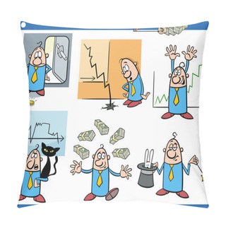 Personality  Business Cartoon Concepts Set Pillow Covers