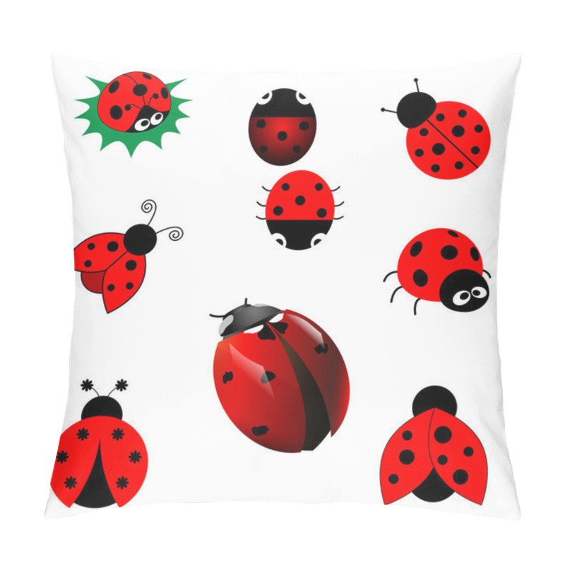 Personality  set of ladybugs pillow covers