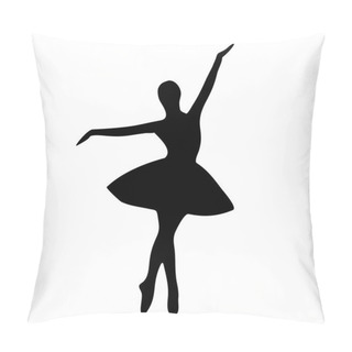 Personality  Elegant, Beautiful Silhouette Of A Dancing Ballerina Pillow Covers