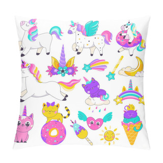 Personality  Unicorn And Ice Creams, Little Princess Decor Pillow Covers