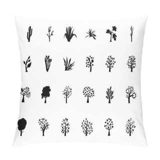 Personality  Trees Vector Icons 4 Pillow Covers