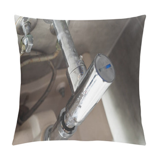 Personality  Damaged Steel Pipes Under Sink With Water Drops Pillow Covers