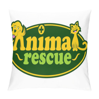 Personality  Animal Rescue Logo In Vector Illustration Pillow Covers