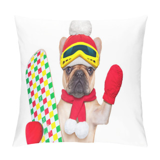 Personality  Dog Ski Winter Pillow Covers