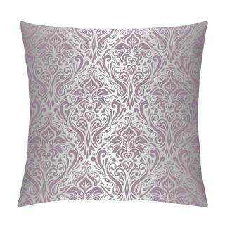 Personality  Violet & Silver Vintage Wallpaper Pillow Covers