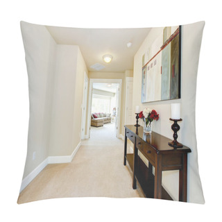 Personality  Large Home Hallway With Art And Furniture. Pillow Covers