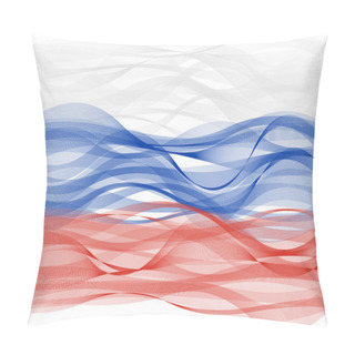 Personality  Wave Line Flag Of Russia Pillow Covers