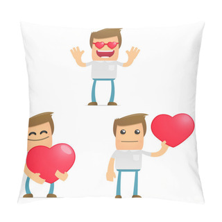 Personality  Set Of Funny Cartoon Casual Man Pillow Covers