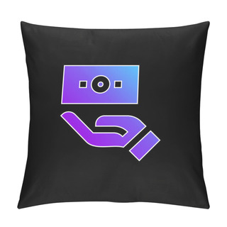 Personality  Bill Blue Gradient Vector Icon Pillow Covers