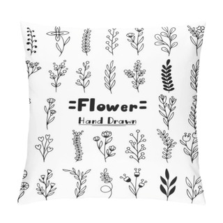 Personality  0104 Hand Drawn Flowers Doodle Pillow Covers