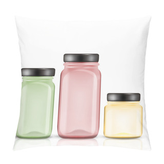 Personality  Colorful Glass Jars Set Pillow Covers