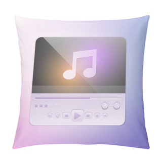 Personality  Multimedia Button Interface,  Vector Illustration  Pillow Covers