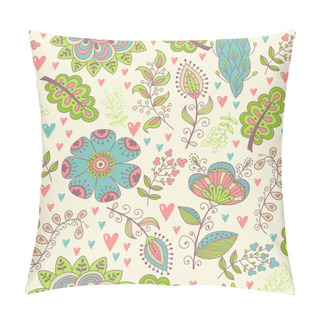 Personality  Seamless Pattern With Flowers Pillow Covers