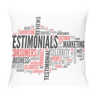 Personality  Word Cloud Testimonials Pillow Covers