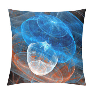 Personality  Colorful Plasma Waves In Space Pillow Covers