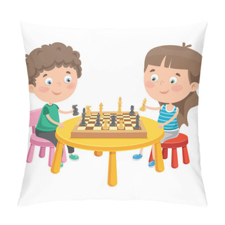 Personality  Cartoon Character Playing Chess Game Pillow Covers