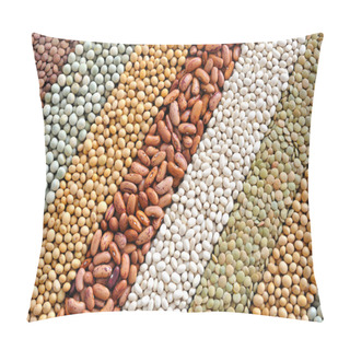 Personality  Mixture Of Dried Lentils, Peas, Soybeans, Beans - Background Pillow Covers
