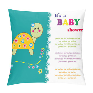 Personality  Cute Baby Shower Design. Vector Illustration Pillow Covers