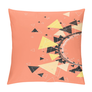 Personality  Triangles, Stars And Circle Pattern Background. Pillow Covers