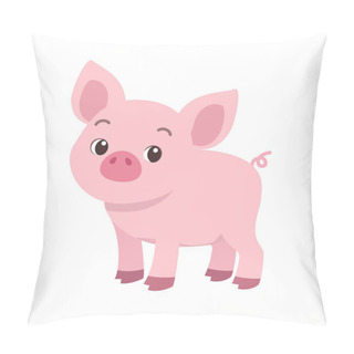 Personality  Cute Happy Cattle Barn Smile Animal Vector Pillow Covers