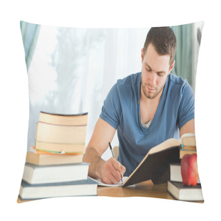 Personality  Student Focused On His Homework Pillow Covers