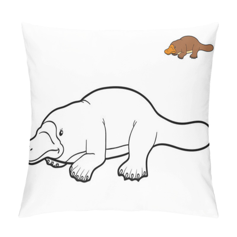 Personality  Coloring Book, Platypus Pillow Covers