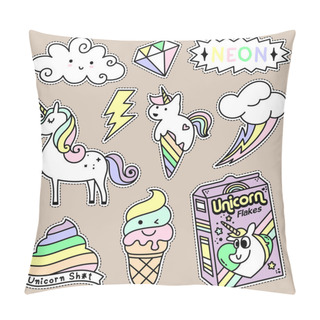 Personality  Set Of Decorative Fashion Patches, Badges, Or Pins Pillow Covers