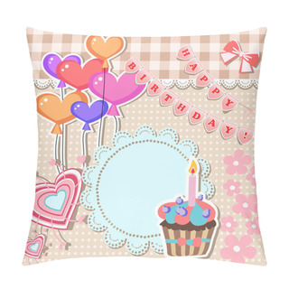 Personality  Vector Birthday Card Vector Illustration  Pillow Covers