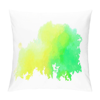 Personality  Vector Abstract Yellow And Green Watercolor Background Pillow Covers