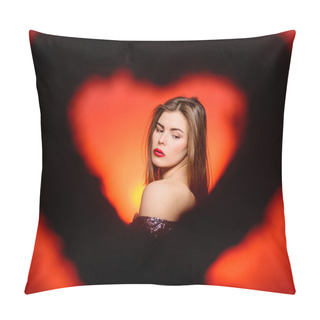 Personality  Romantic Greeting. Be My Valentine. Love And Romance. Valentines Day Sales. Sensual Girl With Decorative Heart. Sexy Woman In Glamour Dress. Valentines Day Party. I Love You. Perfect Celebration Pillow Covers
