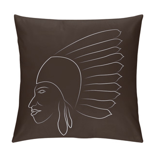 Personality  Native American Portrait Pillow Covers