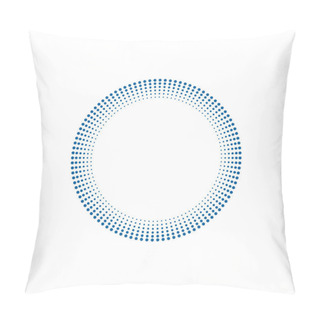 Personality  Modern Abstract Halftone Border Dots Flat Pillow Covers