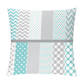 Personality  Polka Dot And Chevron Seamless Pattern Set Pillow Covers