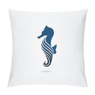 Personality  Seahorse Isolated On White Background Pillow Covers