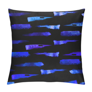 Personality  Watercolor Brush Strokes Seamless Pattern Pillow Covers