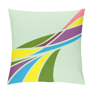 Personality  Ethnic Abstract Background With Pastel Colors And Curly And Twisty Brush Strokes Pillow Covers