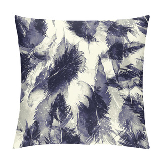 Personality Boho-chic Magic Mix Seamless Pattern For Greeting Card With Beautiful Feathers  Pillow Covers