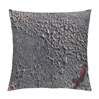 Personality  Vanished Surface With The Vanish Cracked And Charred After The Fire Pillow Covers