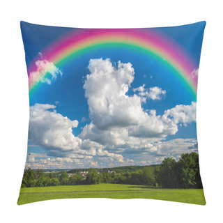 Personality  Bright Rainbow In Sky Pillow Covers