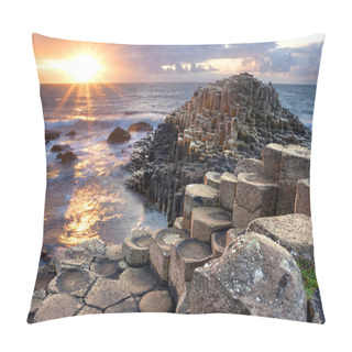 Personality  Sunset At Giant S Causeway Pillow Covers