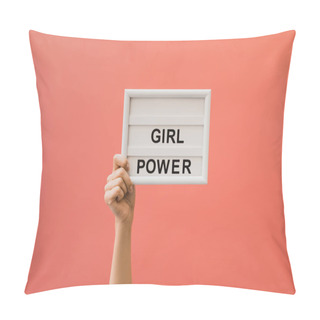 Personality  Board With Girl Power Lettering Pillow Covers