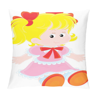 Personality  Little Blond Girl Pillow Covers