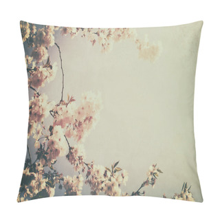 Personality  Beautiful Old Vintage Flower Background Blur. Horizontal. Spring. Pillow Covers