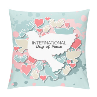 Personality  International Day Of Peace Vector Illustration Pillow Covers